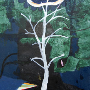 painting titled Ghost Tree
